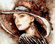 Carica l'immagine nel visualizzatore di Gallery, Dipingere con i numeri - Donna Con Cappello