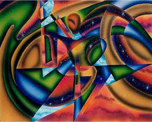 Carica l'immagine nel visualizzatore di Gallery, Dipingere con i numeri - Donna e combinazioni geometriche di colori
