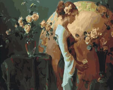 Carica l'immagine nel visualizzatore di Gallery, Dipingere con i numeri - Luna Piena E Fiori
