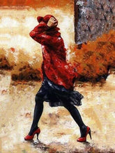 Carica l'immagine nel visualizzatore di Gallery, Dipingere con i numeri - Donna Che Tiene Il Suo Cappello