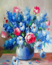 Carica l'immagine nel visualizzatore di Gallery, Dipingere con i numeri - Fiori Blu E Rossi