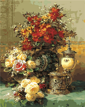 Carica l'immagine nel visualizzatore di Gallery, Dipingere con i numeri - Fiori Antichi