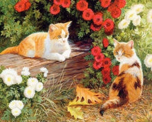 Carica l'immagine nel visualizzatore di Gallery, Dipingere con i numeri - Fiori E Gattini
