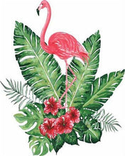 Carica l'immagine nel visualizzatore di Gallery, Dipingere con i numeri - Fenicottero Rosa E Fiori