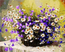 Carica l'immagine nel visualizzatore di Gallery, Dipingere con i numeri - Fiori Viola E Margherite