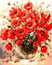 Carica l'immagine nel visualizzatore di Gallery, Dipingere con i numeri - Fiori Rossi