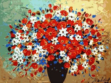 Carica l'immagine nel visualizzatore di Gallery, Dipingere con i numeri - Fiori Tricolori