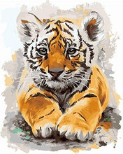 Carica l'immagine nel visualizzatore di Gallery, Dipingere con i numeri - Cucciolo di tigre