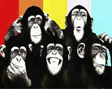 Carica l'immagine nel visualizzatore di Gallery, Dipingere con i numeri - Scimpanzé