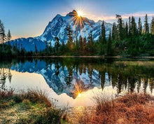 Carica l'immagine nel visualizzatore di Gallery, Dipingere con i numeri - Riflesso Della Montagna Nel Lago
