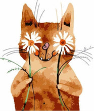 Carica l'immagine nel visualizzatore di Gallery, Dipingere con i numeri - Gatto E Margherite