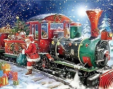 Carica l'immagine nel visualizzatore di Gallery, Dipingere con i numeri - Treno Di Babbo Natale