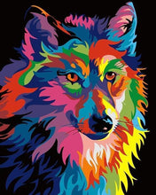 Carica l'immagine nel visualizzatore di Gallery, Dipingere con i numeri - Lupo Pop Art
