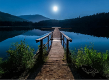 Carica l'immagine nel visualizzatore di Gallery, Dipingere con i numeri - Luna E Pontile In Legno