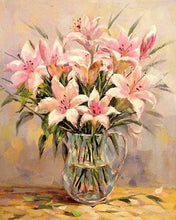 Carica l'immagine nel visualizzatore di Gallery, Dipingere con i numeri - Gigli Rosa