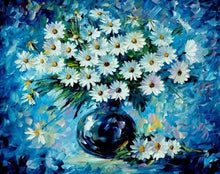 Carica l'immagine nel visualizzatore di Gallery, Dipingere con i numeri - Margherite E Vaso Blu