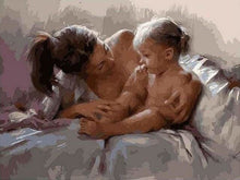 Carica l'immagine nel visualizzatore di Gallery, Dipingere con i numeri - Felicità Di Madre Con Bambino