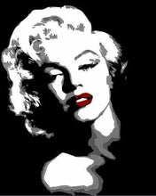 Carica l'immagine nel visualizzatore di Gallery, Dipingere con i numeri - Monroe In Bianco E Nero