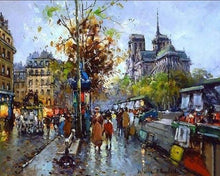 Carica l'immagine nel visualizzatore di Gallery, Dipingere con i numeri - Notre Dame De Paris E Le Librerie
