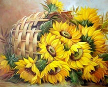 Carica l'immagine nel visualizzatore di Gallery, Dipingere con i numeri - Cesto Di Girasoli