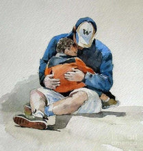 Carica l'immagine nel visualizzatore di Gallery, Dipingere con i numeri - Padre E Figlio Si Abbracciano
