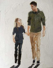 Carica l'immagine nel visualizzatore di Gallery, Dipingere con i numeri - Padre E Figlia Che Camminano
