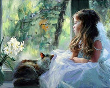 Carica l'immagine nel visualizzatore di Gallery, Dipingere con i numeri - Ragazza Che Guarda Attraverso La Finestra