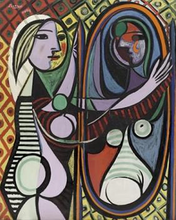 Carica l'immagine nel visualizzatore di Gallery, Dipingere con i numeri - Picasso Ragazza Davanti Allo Specchio