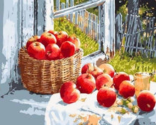 Carica l'immagine nel visualizzatore di Gallery, Dipingere con i numeri - Mele rosse vicino alla Finestra