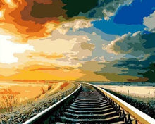 Carica l'immagine nel visualizzatore di Gallery, Dipingere con i numeri - Ferrovia