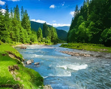 Carica l'immagine nel visualizzatore di Gallery, Dipingere con i numeri - Piccolo Fiume Nella Foresta