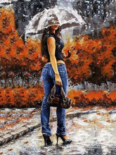 Carica l'immagine nel visualizzatore di Gallery, Dipingere con i numeri - Donna Sensuale Sotto L'Ombrellone