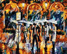 Carica l'immagine nel visualizzatore di Gallery, Dipingere con i numeri - Aspettando L'Autobus Sotto La Pioggia