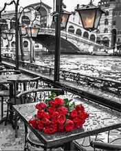 Carica l'immagine nel visualizzatore di Gallery, Dipingere con i numeri - Terrazza E Bouquet Di Rose