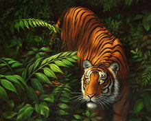 Carica l'immagine nel visualizzatore di Gallery, Dipingere con i numeri - Tigre tra le felci