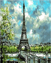 Carica l'immagine nel visualizzatore di Gallery, Dipingere con i numeri - Giornata Nuvolosa Alla Torre Eiffel