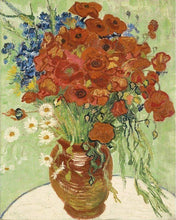 Carica l'immagine nel visualizzatore di Gallery, Dipingere con i numeri - Van Gogh - Margherite e papaveri rossi