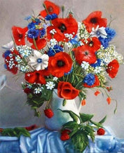 Carica l'immagine nel visualizzatore di Gallery, Dipingere con i numeri - Rose Rosse In Un Vaso Bianco