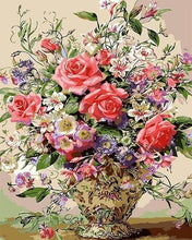 Carica l'immagine nel visualizzatore di Gallery, Dipingere con i numeri - Rose E Fiori
