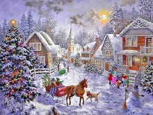 Carica l'immagine nel visualizzatore di Gallery, Dipingere con i numeri - Cottage Di Natale