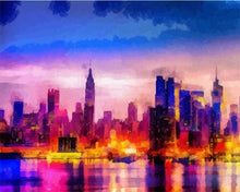 Carica l'immagine nel visualizzatore di Gallery, Dipingere con i numeri - Città Di Notte