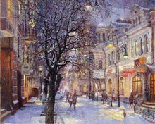 Carica l'immagine nel visualizzatore di Gallery, Dipingere con i numeri - Città Durante L'Inverno