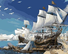 Carica l'immagine nel visualizzatore di Gallery, Dipingere con i numeri - Navi A Vela