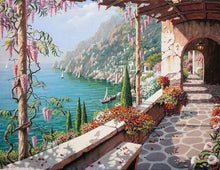 Carica l'immagine nel visualizzatore di Gallery, Dipingere con i numeri - Vista Mare Dal Patio