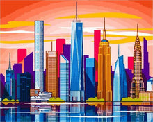 Carica l'immagine nel visualizzatore di Gallery, Dipingere con i numeri - Vista Panoramica Della Grande Città