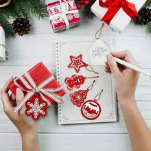 Carica l&#39;immagine nel visualizzatore di Gallery, Ciondoli Rossi Albero di Natale Set di 10 pezzi