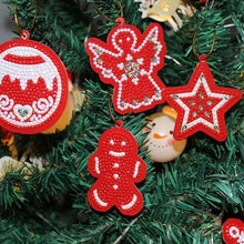 Carica l&#39;immagine nel visualizzatore di Gallery, Ciondoli Rossi Albero di Natale Set di 10 pezzi