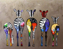 Carica l'immagine nel visualizzatore di Gallery, Dipingere con i numeri - Zebre Da Dietro