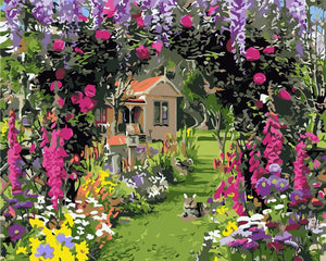 Dipingere con i numeri - Giardino colorato in fiore