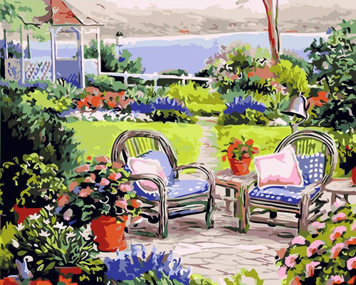 Dipingere con i numeri - Giardino in riva al mare